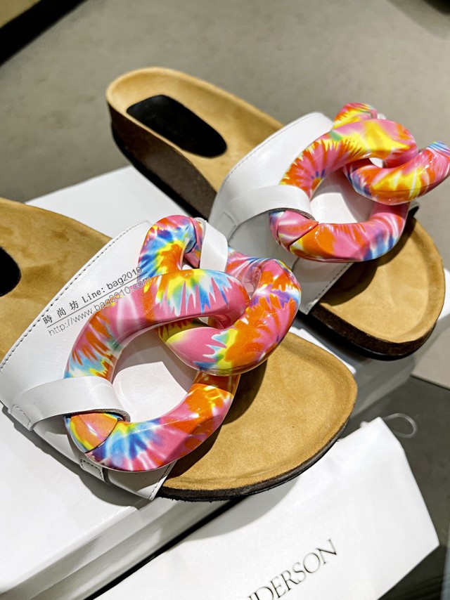 JW Anderson Chain Loafer穆勒透明樹脂扣穆勒鞋 女士半拖鞋 dx3460